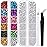 Two Packs of Flatback Rhinestones 4520 Pcs Colorful Nail Art Rhinestones Flatback Crystal Colorful+Transparent White Rhinestone with Picker Pencil and Tweezer for Nail Art and Decoration