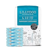 Pannolini costumino LILLYDOO monouso, delicati sulla pelle, per bambini taglia L (14+ kg), confezione da 17 pezzi, con fantasia sottomarina – pannolini per una protezione sicura in acqua