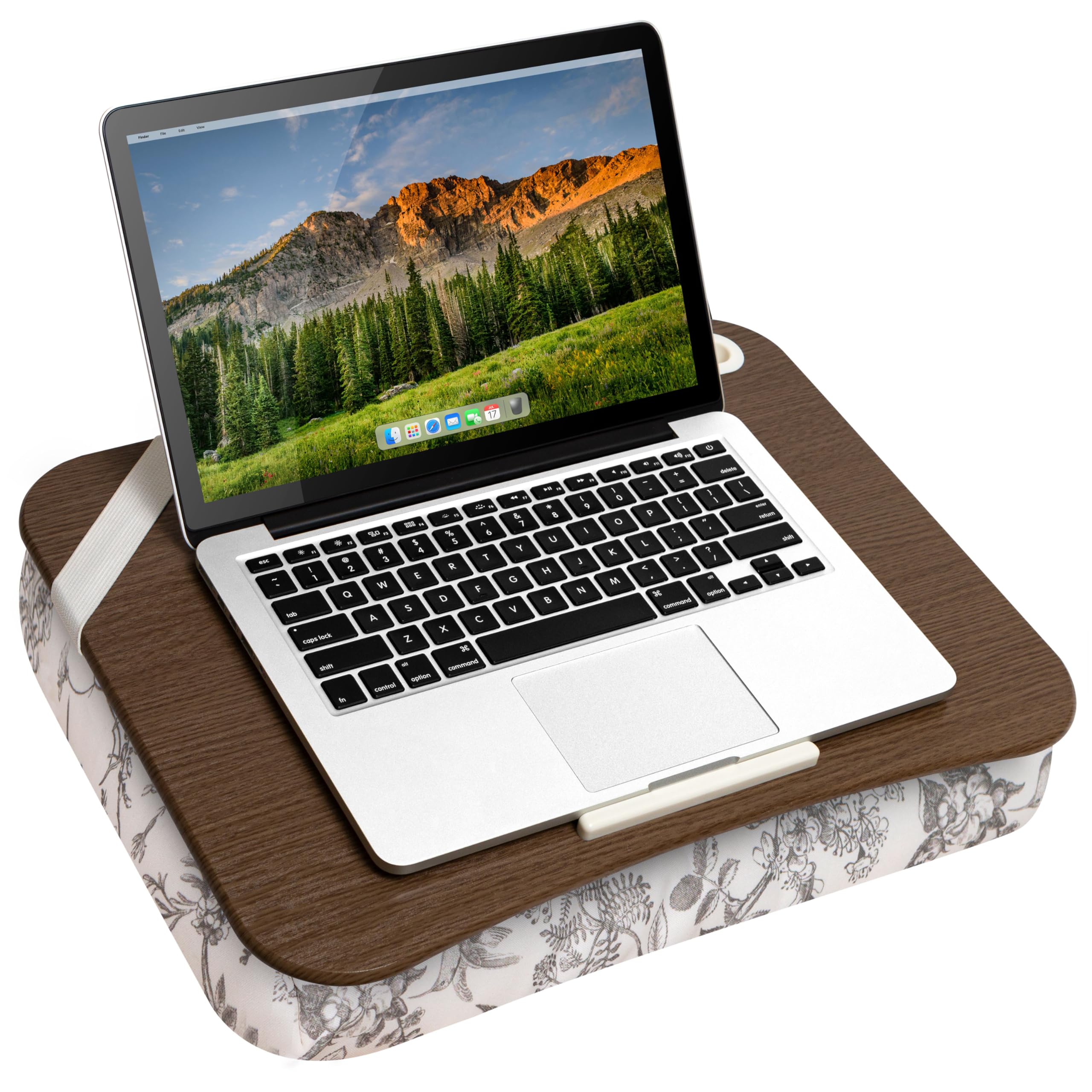 LAPGEAR Scrivania per laptop con supporto per telefono e fermo per dispositivo, motivo colibrì, adatta per computer portatili fino a 15,6 pollici, modello n. 45413