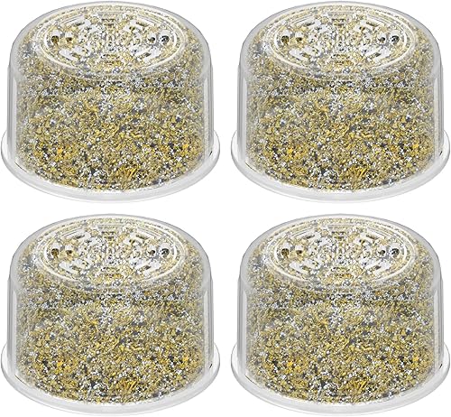 Paquete de 4 cartuchos de repuesto de filtro de cabezal de ducha compatibles con todos los cabezales de ducha fijos y de mano, filtro de ducha para