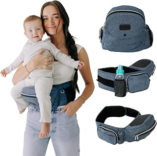 Tushbaby The Original Premium Quality Hip Seat Carrier – Safety-Certified Baby & Toddler Carrier with Secure Safety Buckles, Storage Pockets