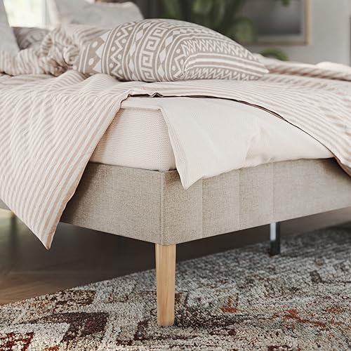 Miniatura 4 de Classic Brands Eternity - Marco de cama tapizado color crudo, tamaño Queen