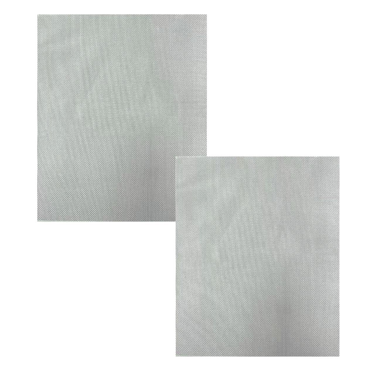 2Pcs20 Mesh 304 Stainless Steel Mesh 9.8'' x 11.8'',Metal Mesh Fabric Fine Wire Mesh Screen Roll, Vent Mesh, Window Screen, Strainer,Cage, Gutter Leaf