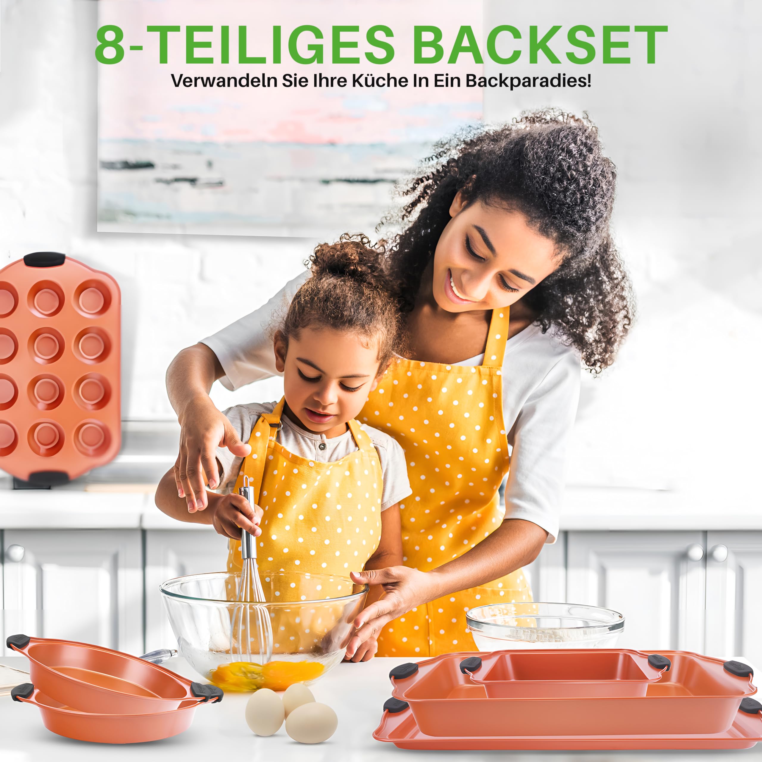 Nutrichef Gugelhupfform Ø 23 cm – Aluminium Kuchenform mit Antihaftbeschichtung für gleichmäßiges Backen PFOA-frei, leicht zu reinigen, edles geriffelt-Design