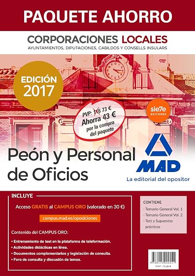 Paquete Ahorro Peón y Personal de Oficios de Corporaciones Locale S