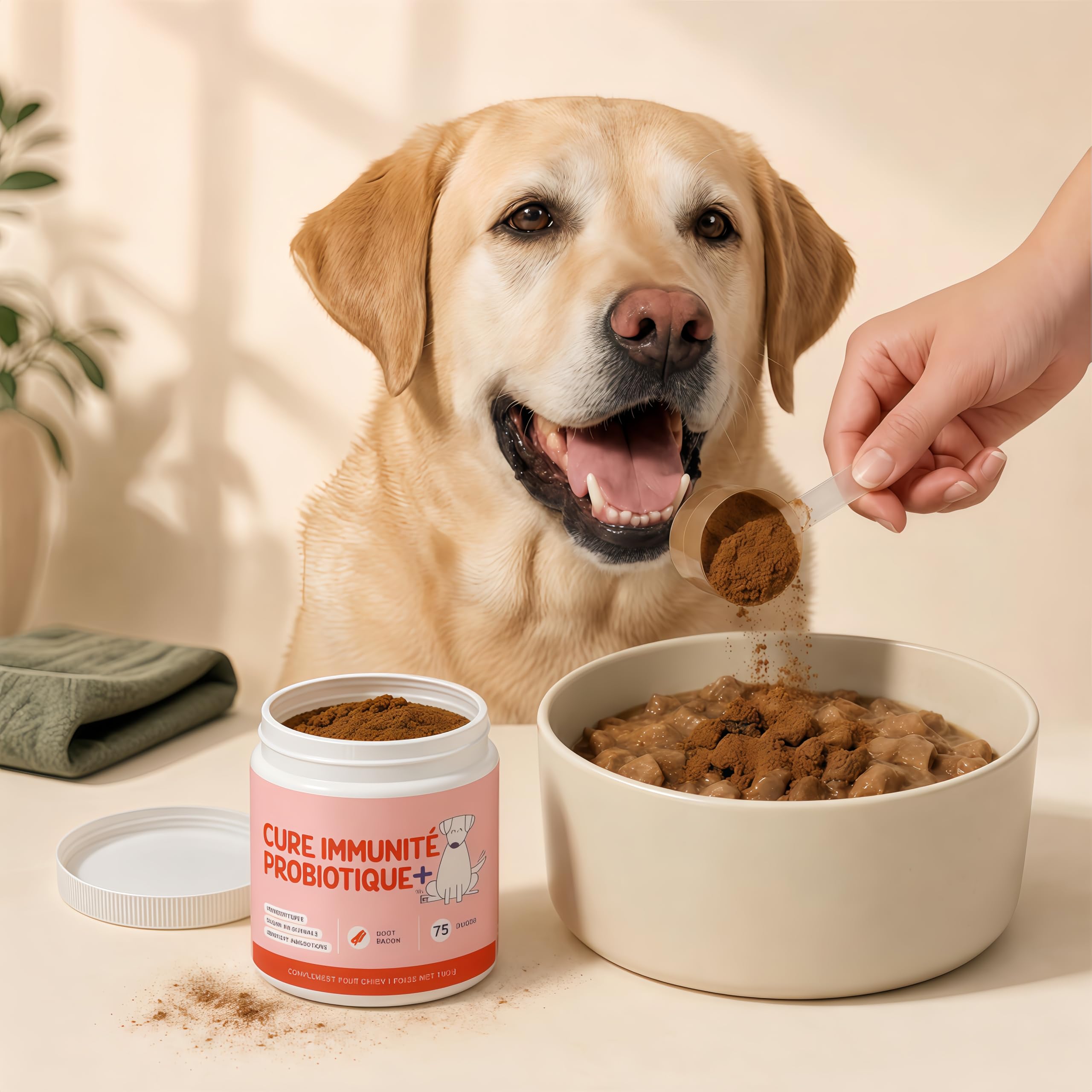 hushh Probiotique Animaux:Cure Immunité & Bien-être,Complément
