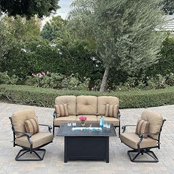 Darlee Santa Monica Fire Pit Seating Set