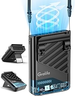 Grelife 2025 AI Waist Fan: LED Display, 40H Battery & 10000RPM Power