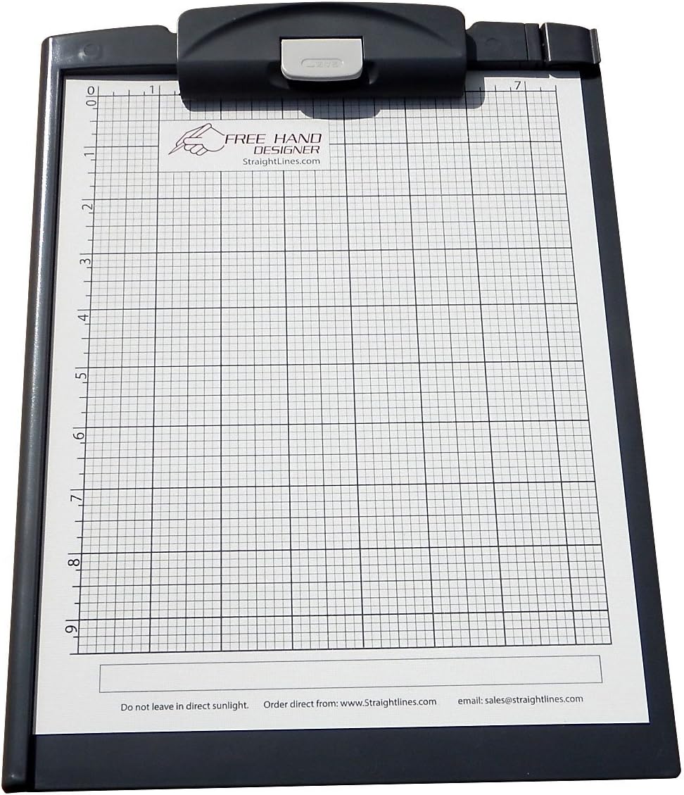 Letter Size Freehand Designer Clipboard. Draw Perfect Straight Lines Totally Freehand. Ideal for Quick and Neat on-site surveys and Plans. Compatible with 81/2โ x 11โ.