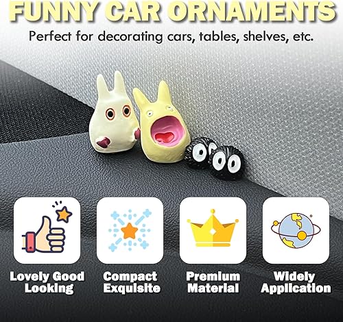 Miniatura 3 de TSTESE Decoración de espejo retrovisor para salpicadero de coche, 8 unidades, decoración interior de vista trasera, decoración de Sprite, accesorios