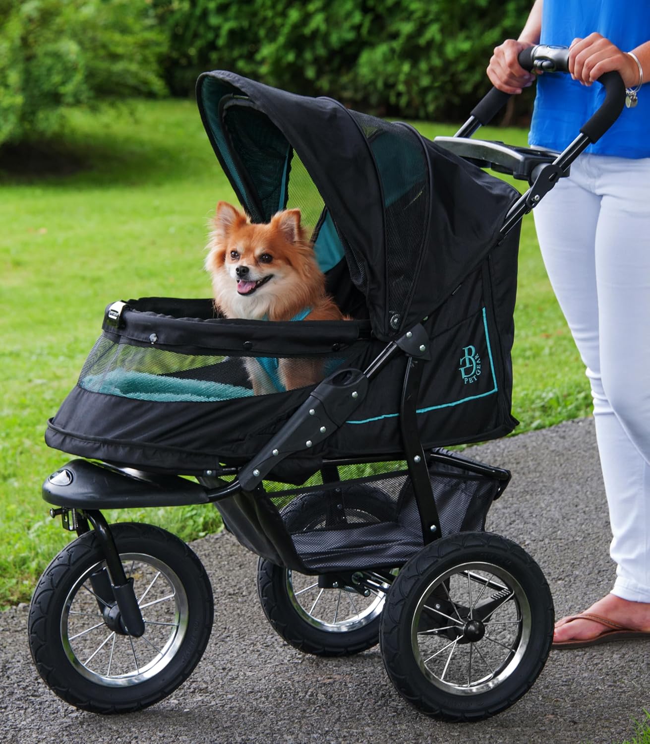 PetGear No-Zip NV Pet Stroller for Cats & Dogs - Zipperless Entry, One-Hand Fold, Gel Tires, Weather Cover Included