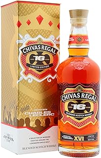 Chivas Regal 16 Years Old Charles Leclerc Limited Edition Blended with 16 Scotch Whiskies 40 70cl Finished in Sherry Caskmatured Longmorn Single Malt Rich Velvety Spiced
