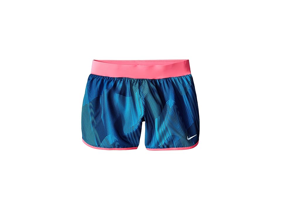 

Nike Kids Tempo Rival Printed Running Short (Little Kids/Big Kids) (Blue Lagoon/Hyper Pink/Black) Girl's Shorts