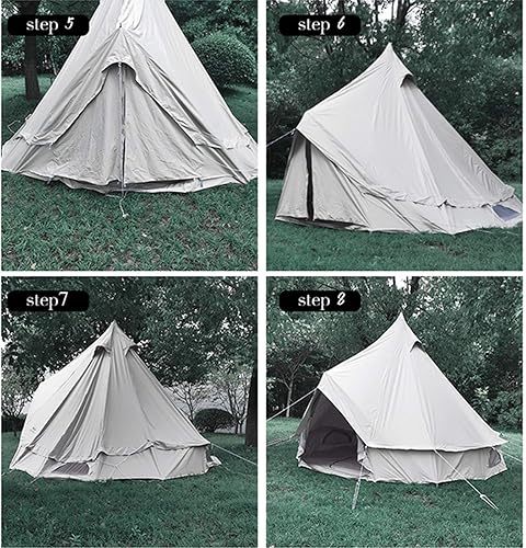 Miniatura 5 de Tienda de campaña Campana de 4M, impermeable de doble capa, tienda de campaña india Tipi, tienda de campaña para niños, tienda de campaña glamping,