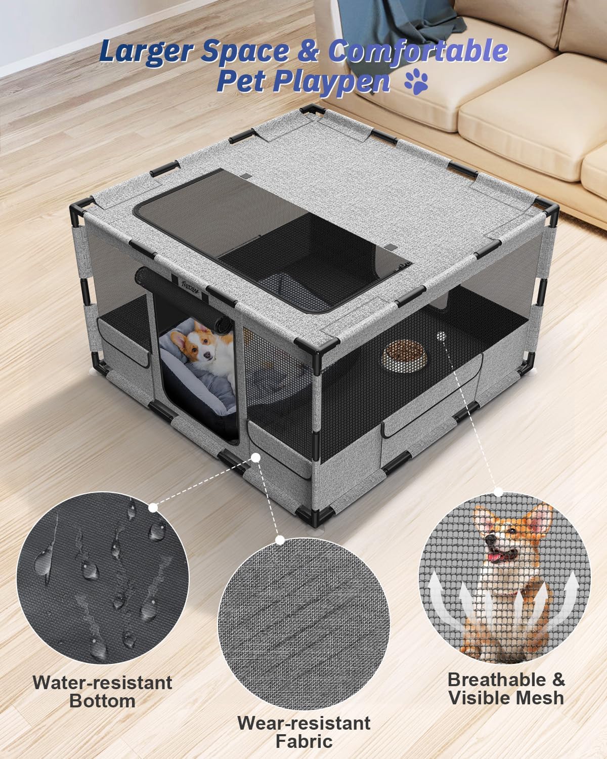 Secure and Stylish: The Ultimate Dog Playpen Review!