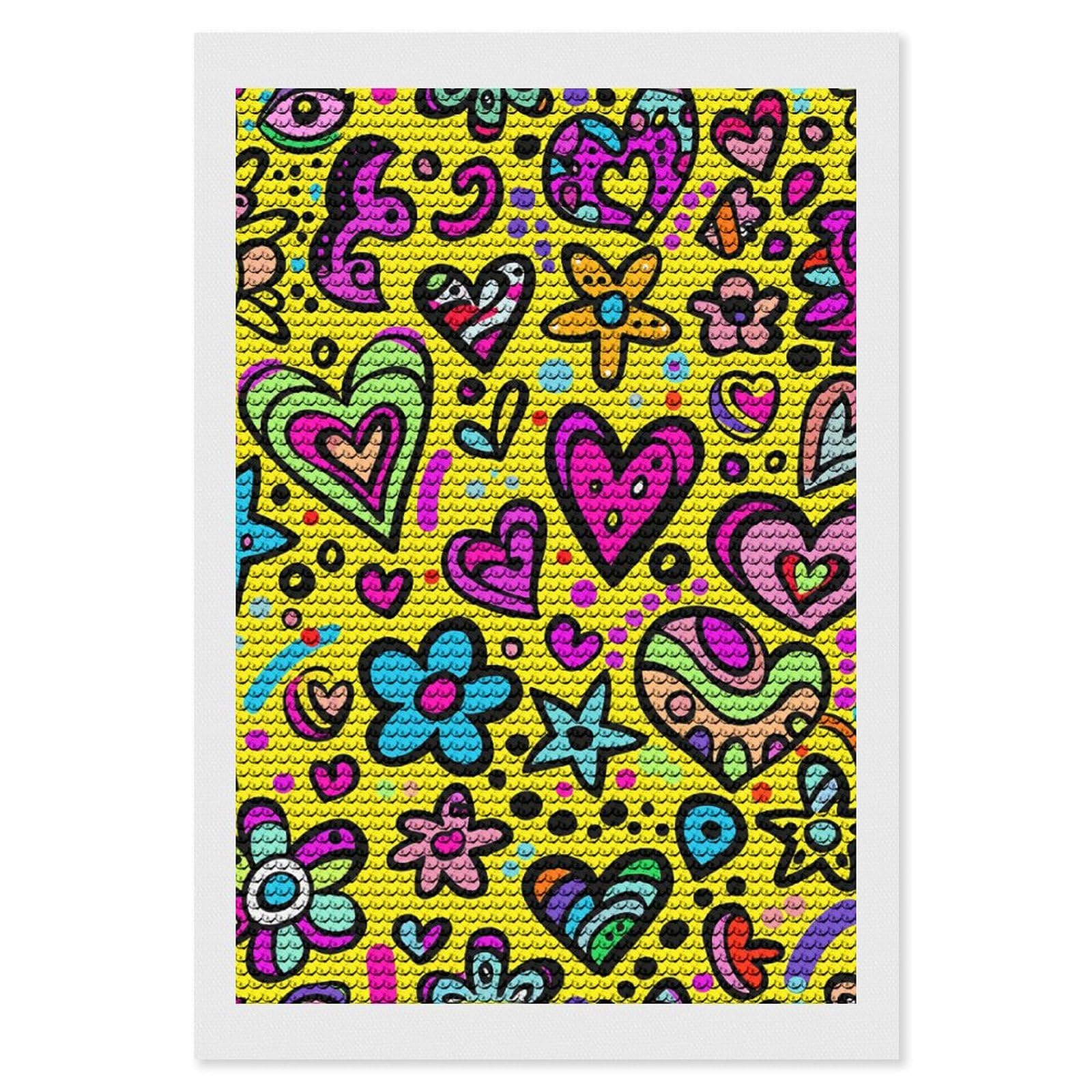 Swirls and Dots Diamond Painting Kits for Adults, DIY 5D Diamond Painting Kits for Beginners, Round Full Drill Diamond Dots Paintings, Diamonds Pictures Gem Art for Crafts Home Decor 8"x12"
