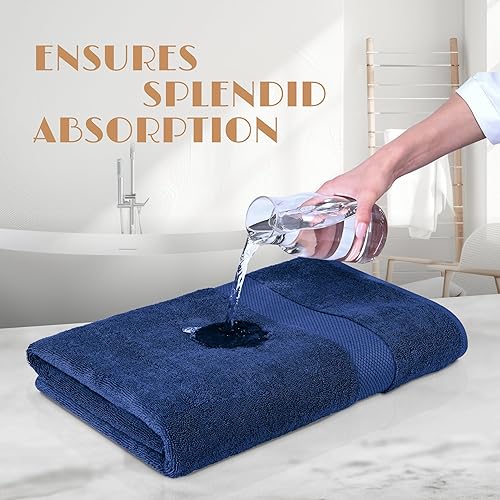 Miniatura 19 de Wealuxe - Toallas de baño blancas de 27 x 54 pulgadas, juego de toallas de algodón para baño, hotel, gimnasio, spa, suaves, extraabsorbentes