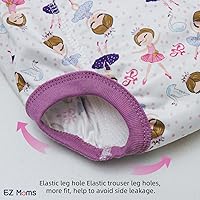 Vista 4 de EZ Moms Paquete de 10 Calzones de Entrenamiento para Ir al Baño de Cintura Alta para Niñas, Doble Absorción, Pantalones de Entrenamiento
