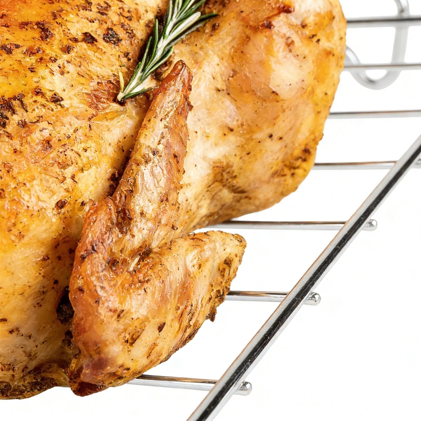 Nieprzywierający stalowy grill do pieczenia – akcesoria do grilla do pieczenia kurczaka, na kemping, gotowanie na świeżym powietrzu, grillowanie mięsa, idealne dla entuzjastów grillowania.