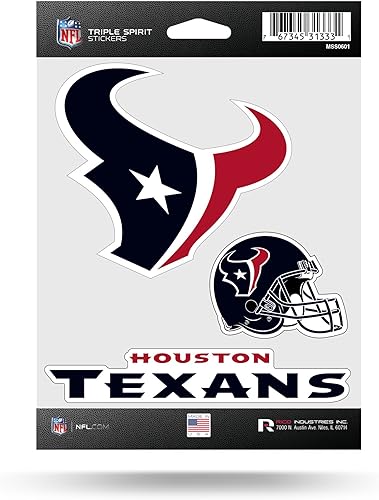 Miniatura 43 de Rico Industries NFL Football Triple Spirit Stickers Hoja de calcomanías triples