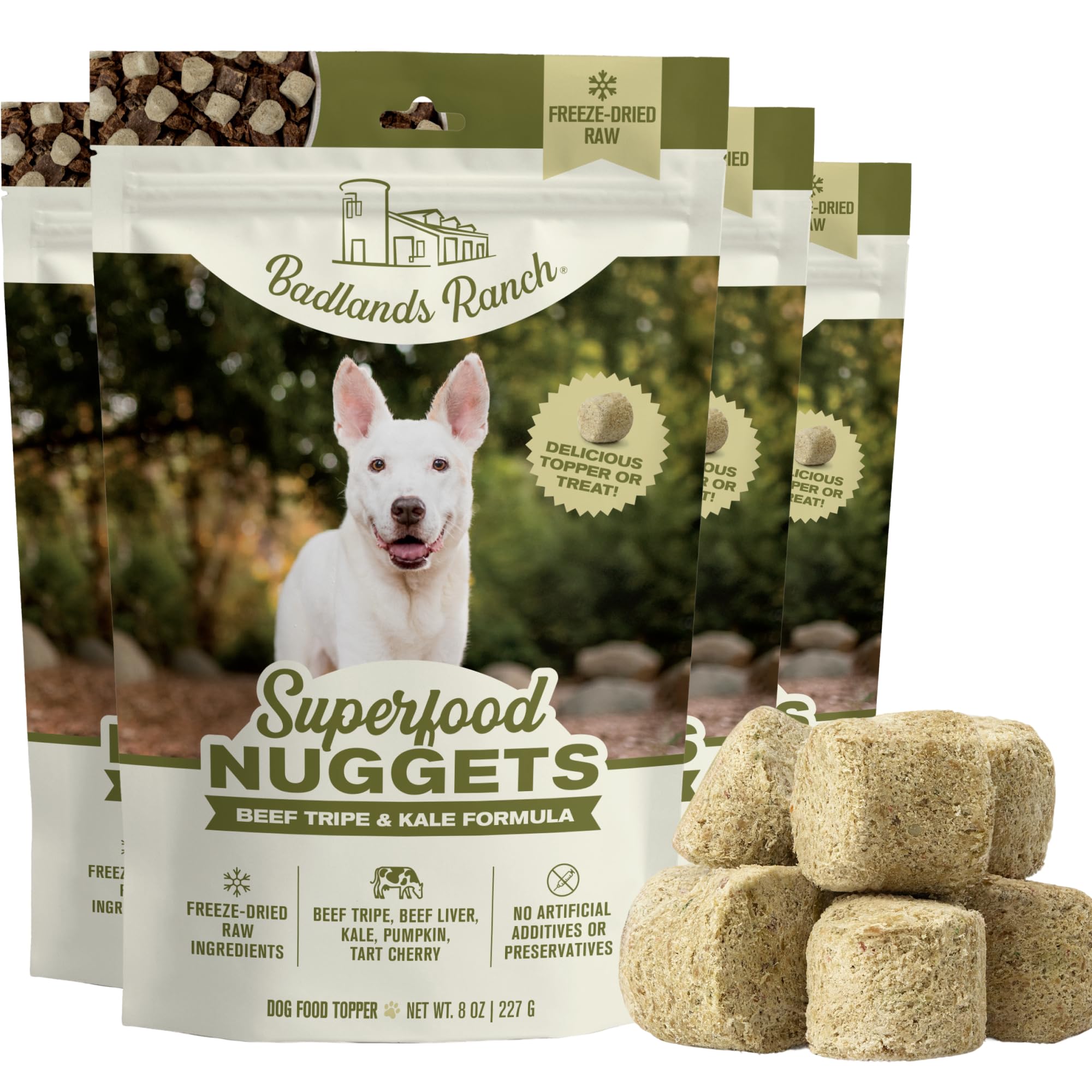 BADLANDS RANCH Superfood Nuggets – Freeze-Dried Raw Dog Treat