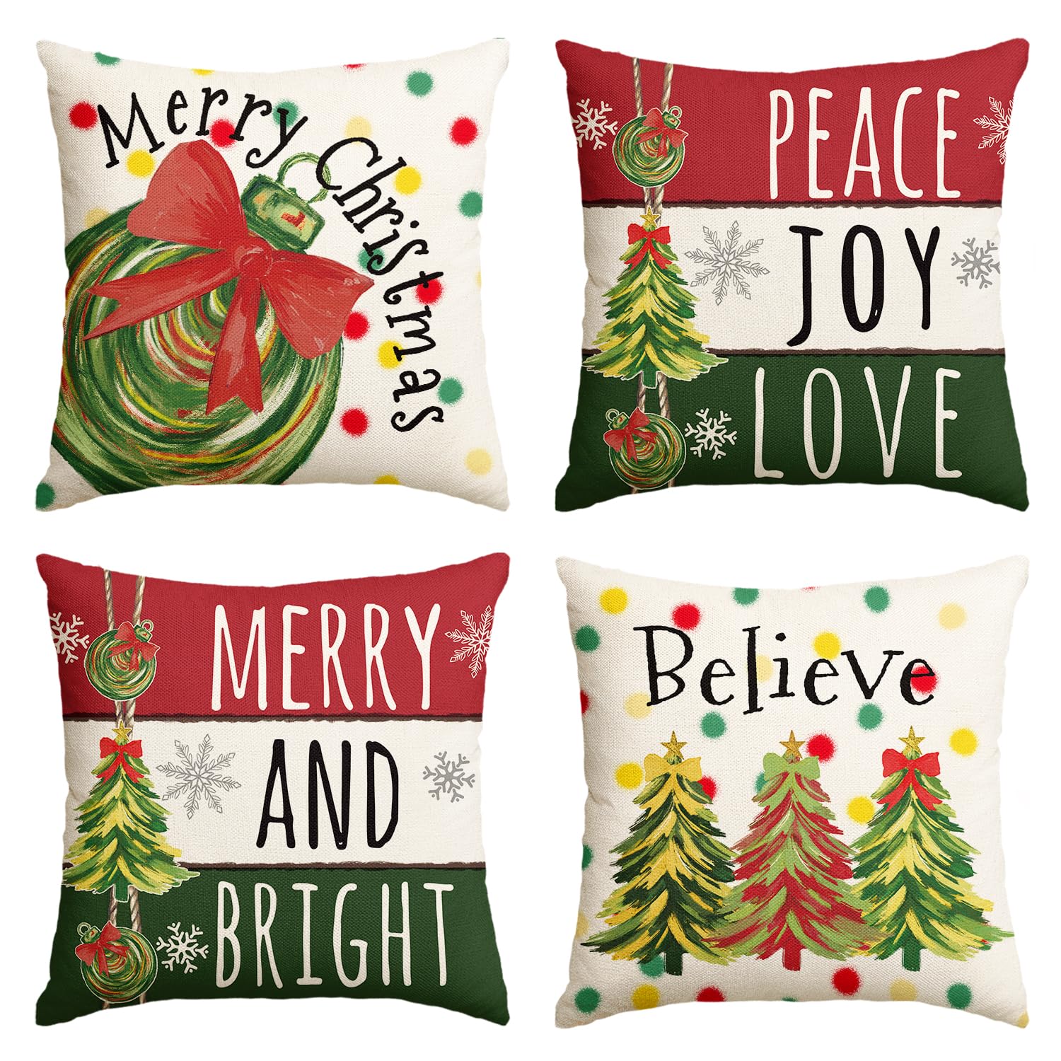 Housses de coussin de Noël 45,7 cm pour masquer vos vieux oreillers avec élégance