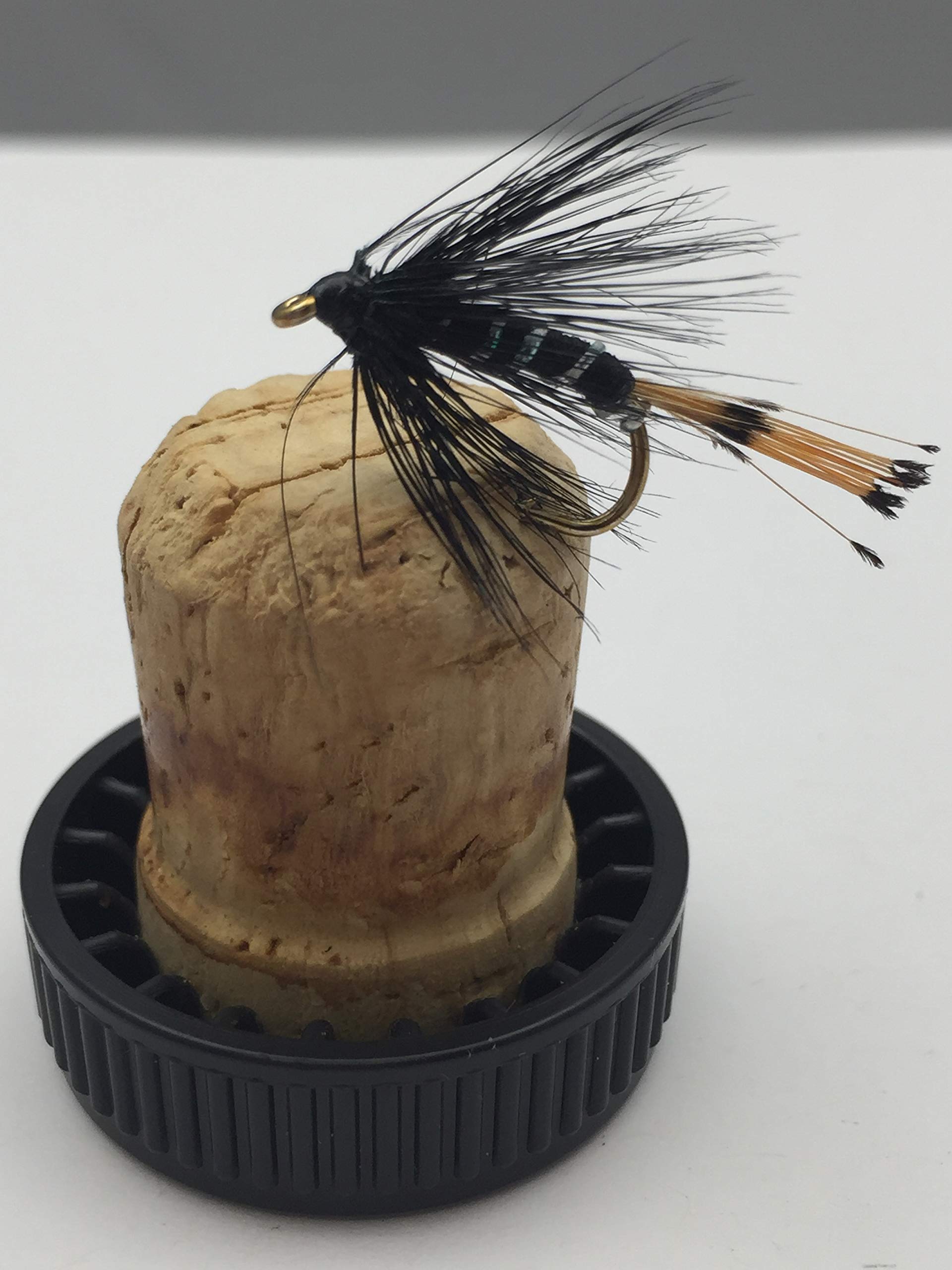 Fliegenfischen Prime Collection schwarze Pennel-Fliegen, Größe 14, Packung mit 12 Forellenfliegen