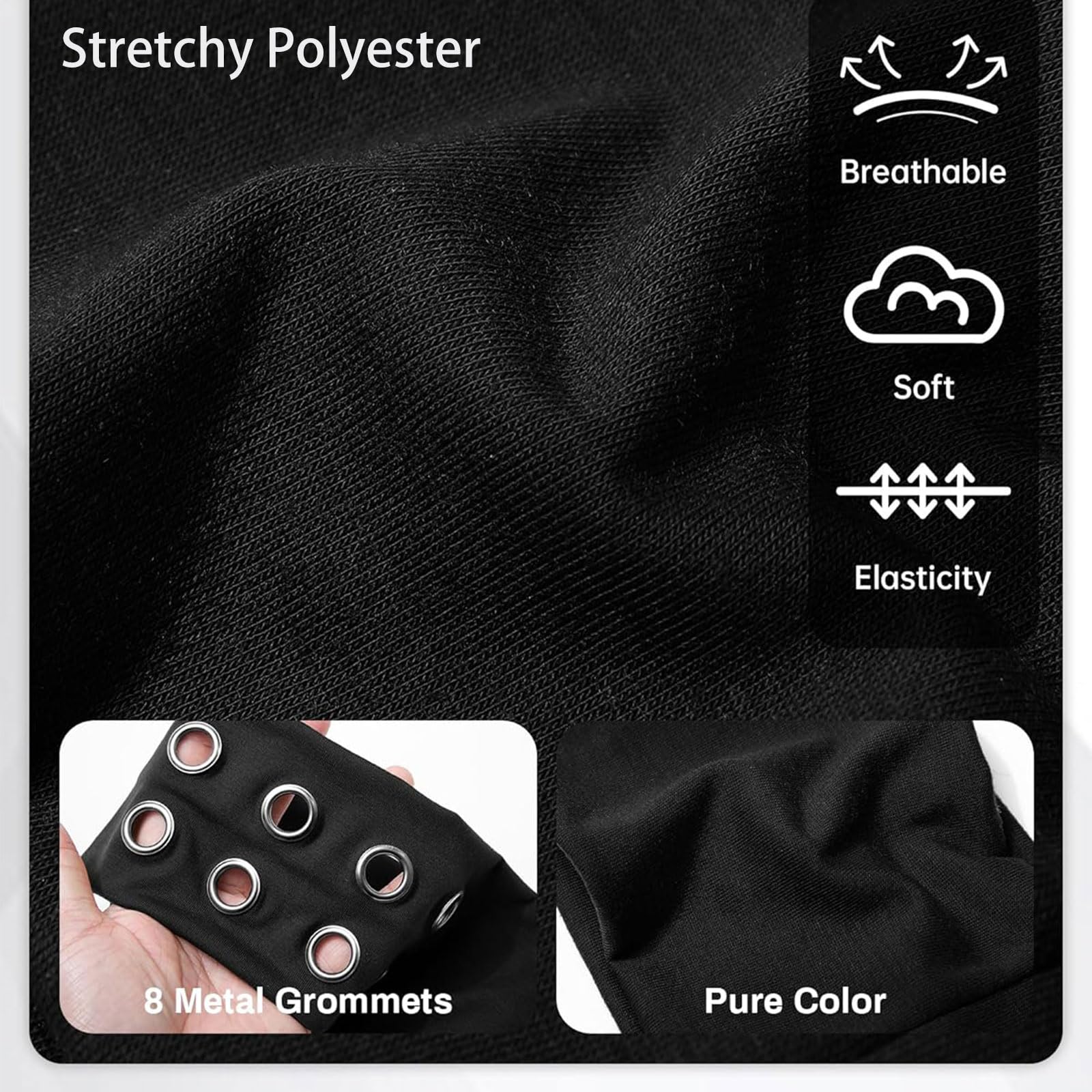 Muorruo 3-Pack Fashion Wide Headbands with Eyelets for Women Elastic Leopard Print and Hollow Eyelet Headbands - Image 3