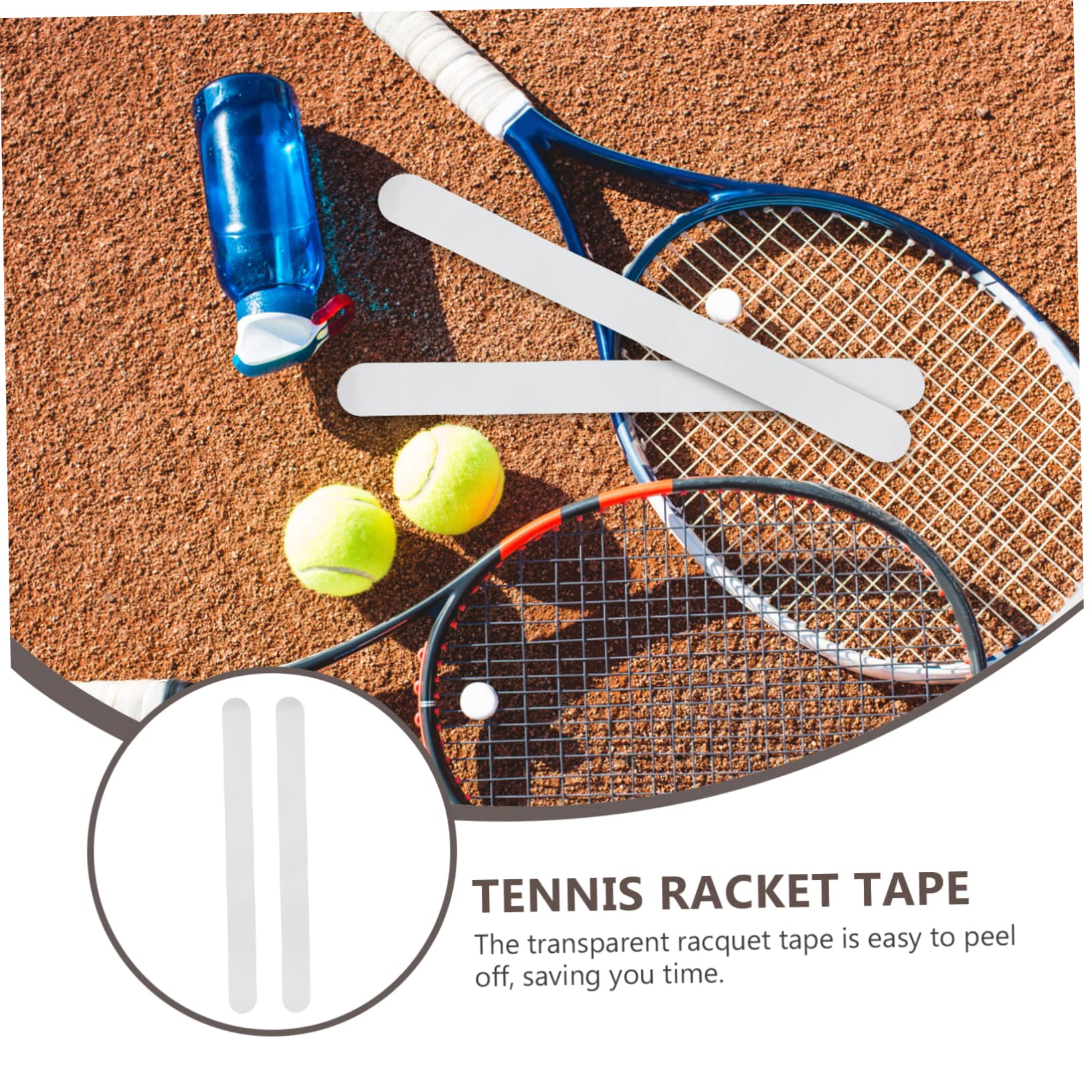 BESPORTBLE Protezione della Racchetta da Tennis Nastro Salva Racchetta Fascia Sportiva Nastro Adesivo Decorativo Nastro per la Testa della Racchetta Portatile Accessori per Racchette TPU