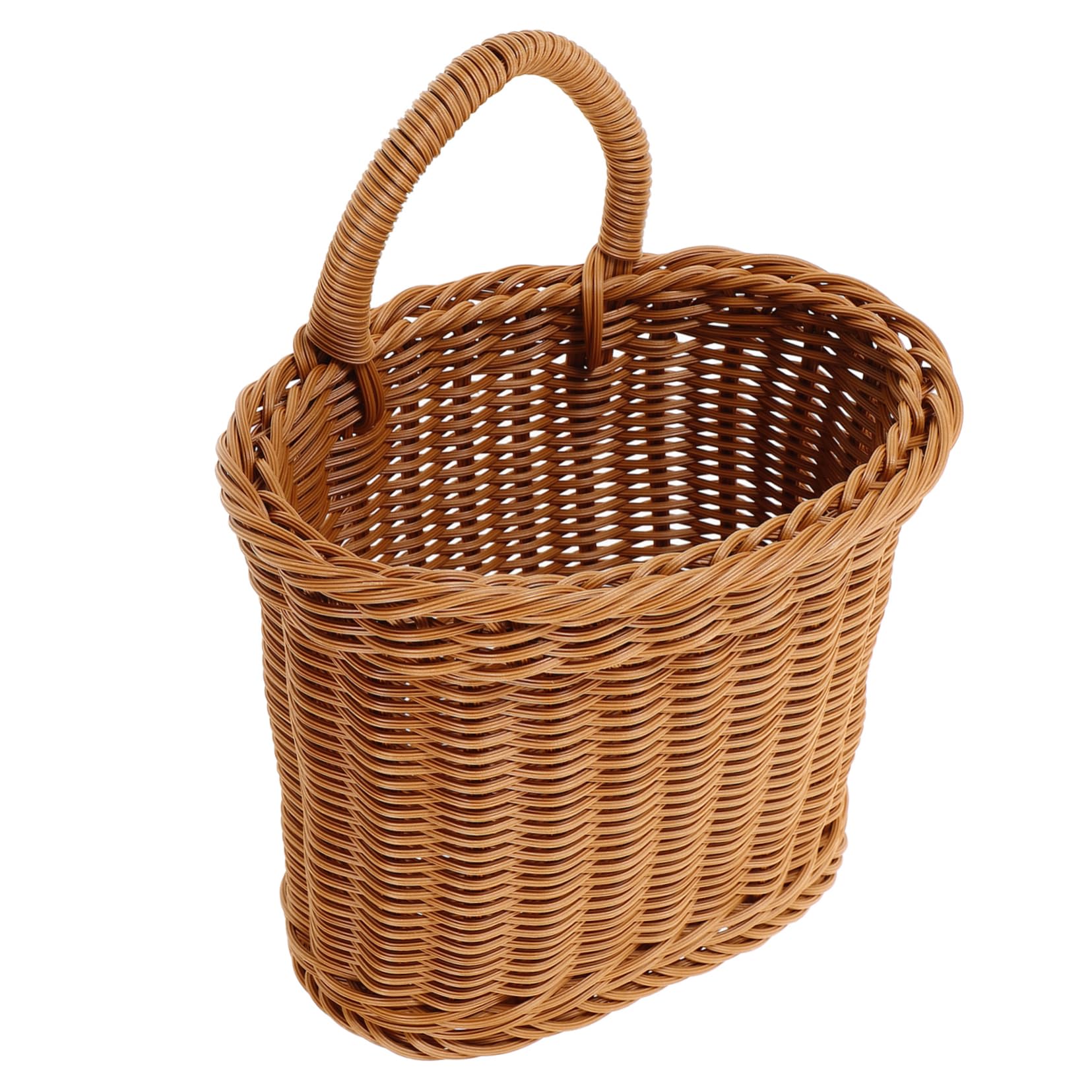 ULTECHNOVO Wall Hanging Basket Stylish Kitchen Storage Basket Imitation Rattan Design for Home Decor Practical Hanging Organizer for Fruits Vegetables and More Fresh Colors