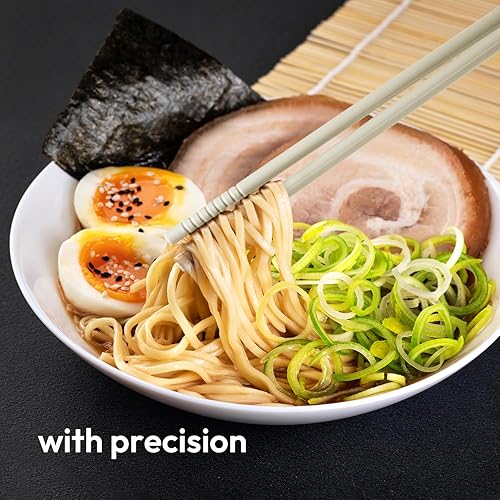 Miniatura 7 de Carrotez Palillos de cocina de silicona, palillos largos (12 pulgadas) reutilizables para cocinar, resistentes al calor, no rayan, suaves con los