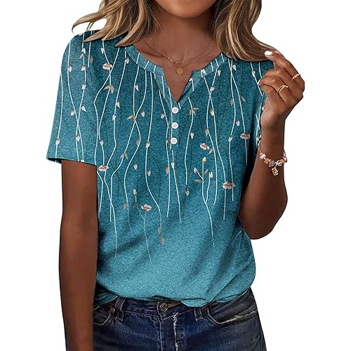 Zeagoo Womens Summer Tops Casual Short Sleeve V Neck Shirts Business Dressy Work Blouses