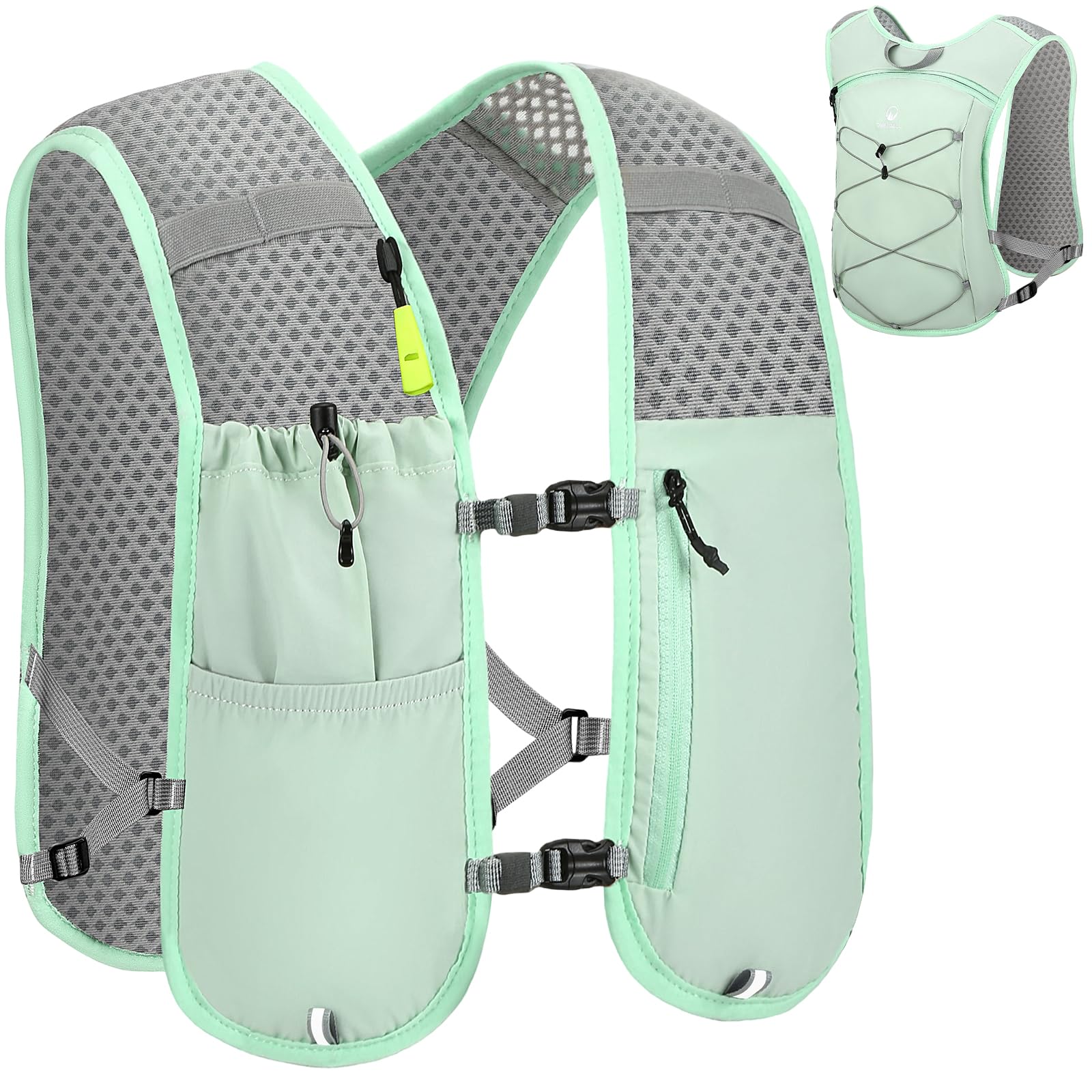 ONETOALL Running Vest Women, Lightweight Hydration Vest Mens, Breathable Running Backpack Gifts for Trail Running, Marathon, Cycling, Hiking, Skiing