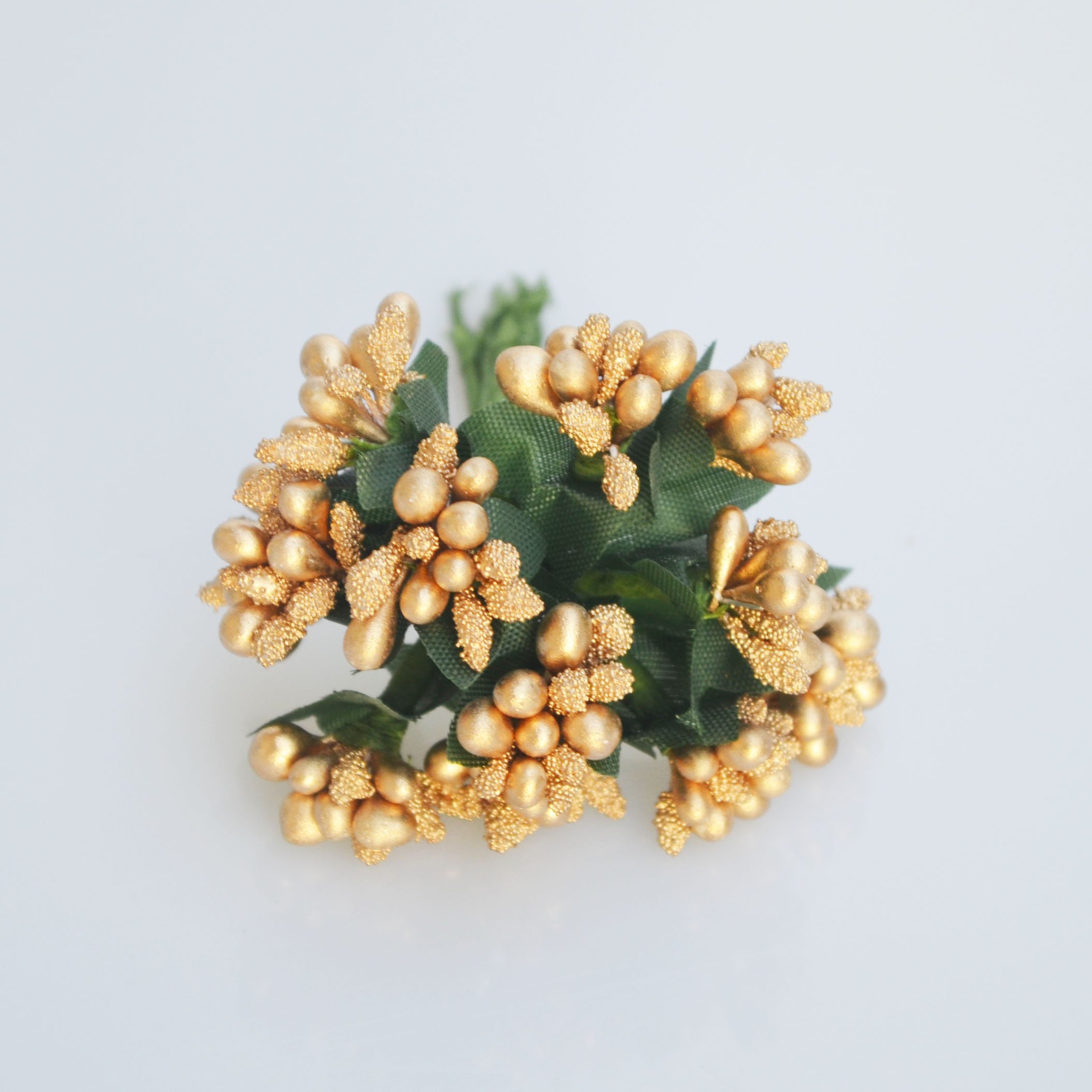 144 Bacche In Resina Per Bomboniere - Set 12 Mazzi Da 12 Fiori Con Stelo Metallico - Foto 6