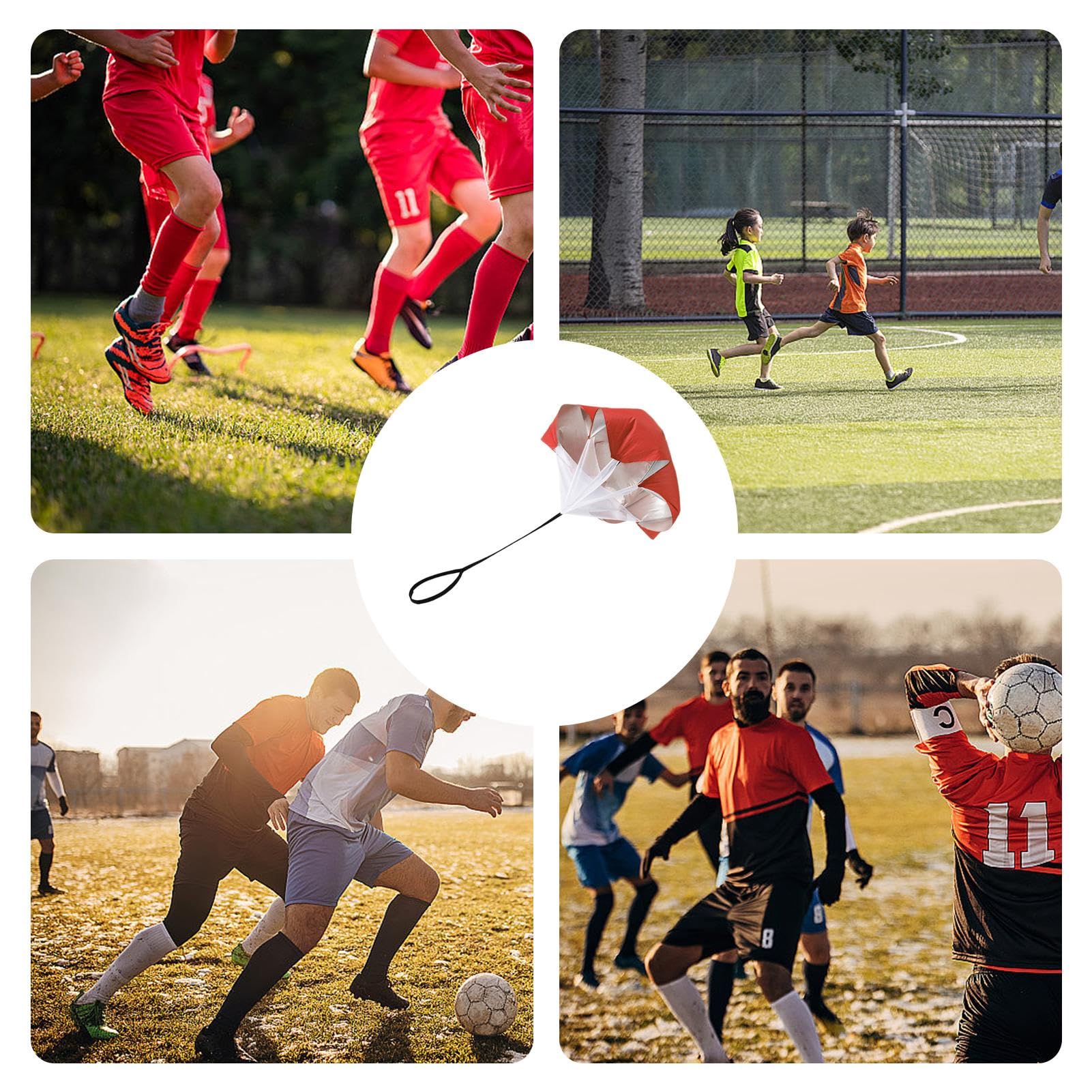 Paracaídas portátil de entrenamiento de 59 pulgadas para baloncesto fútbol entrenamiento de fuerza explosivo