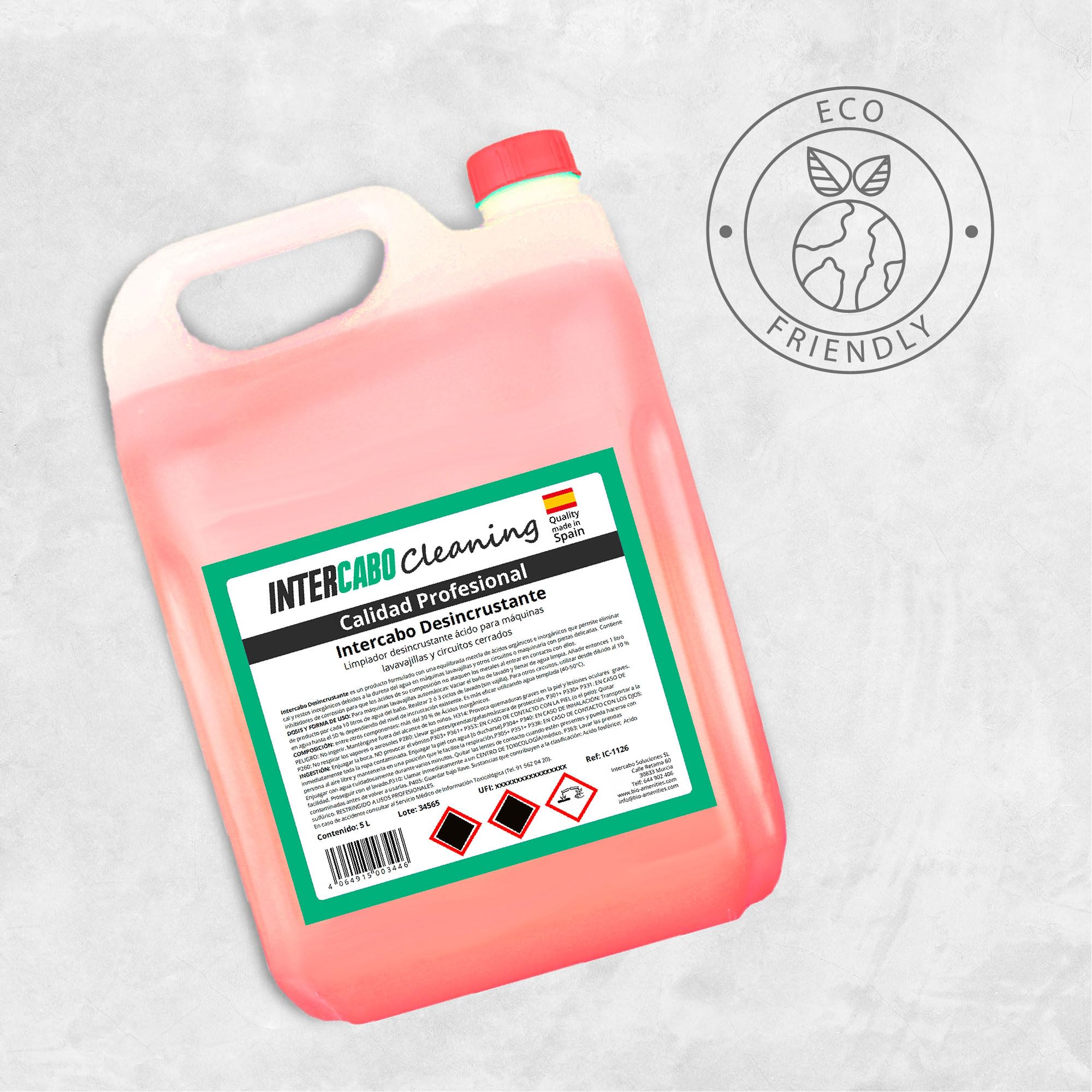Desincrustante Profesional 2x5L • Limpiador Ácido Potente para Lavavajillas, Circuitos Cerrados y Calderas • Elimina Cal y Óxido • Mantenimiento Técnico con Alta Eficacia y Rendimiento - Intercabo