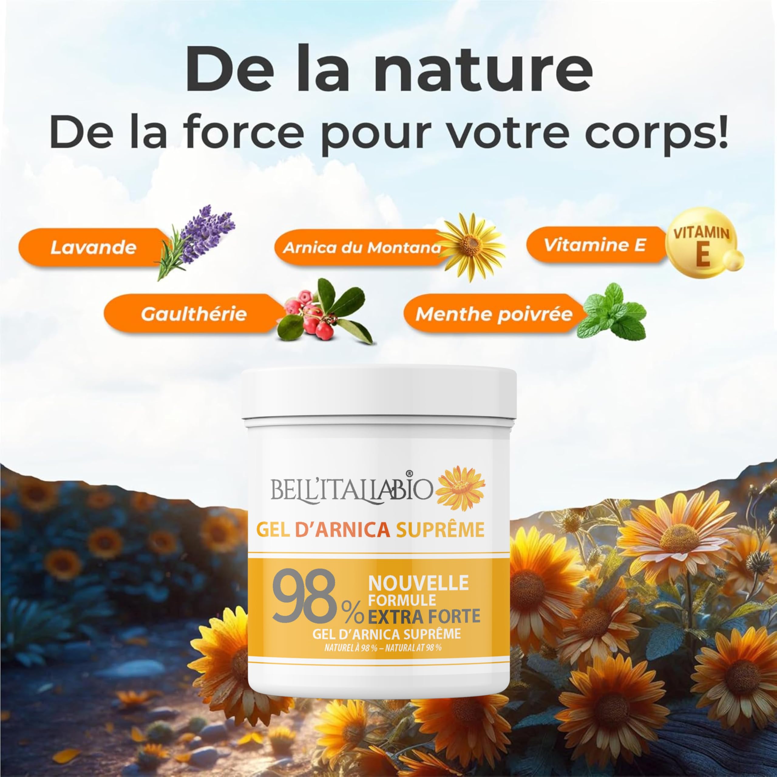 Arnica Gel Suprema 98% 550ml – Arnigel Forte Gel Massage
