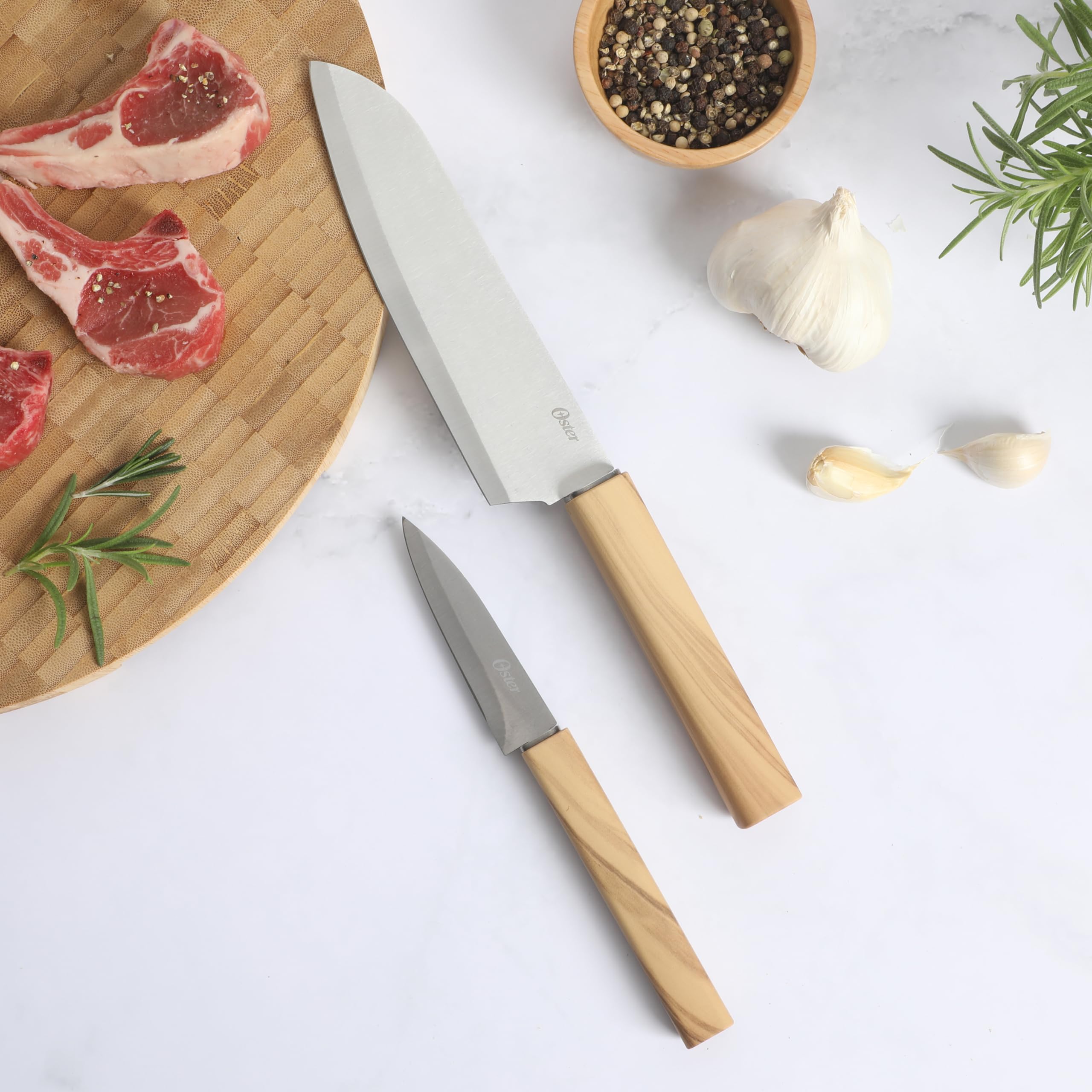 Amazon.com: Oster Huntingfield 2 Piece Knife Set - Olive Wood
