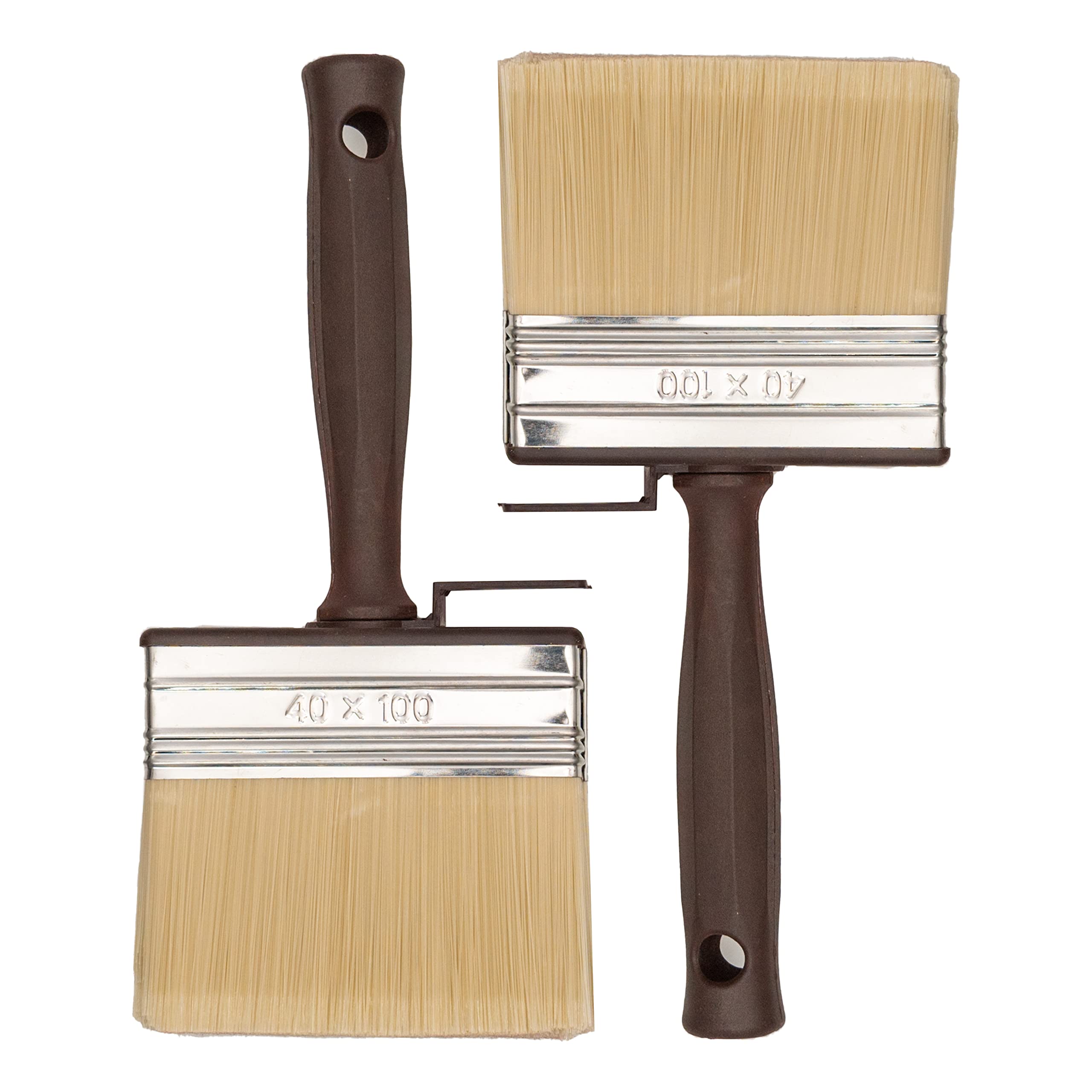 SIZAH 2 Pack Shed & Fence Block Brush, For Shed & fences, Professional Paint Brushes, for Shed & Fences.