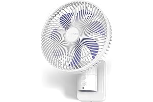 Space-Saving Wall Fan with Oscillation and Remote Control