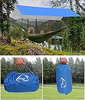 Vista 6 de Wind Tour Tienda de campaña multifuncional portátil, huella, toldo de viaje, mosca de lluvia, refugio impermeable, lona de campamento al aire libre