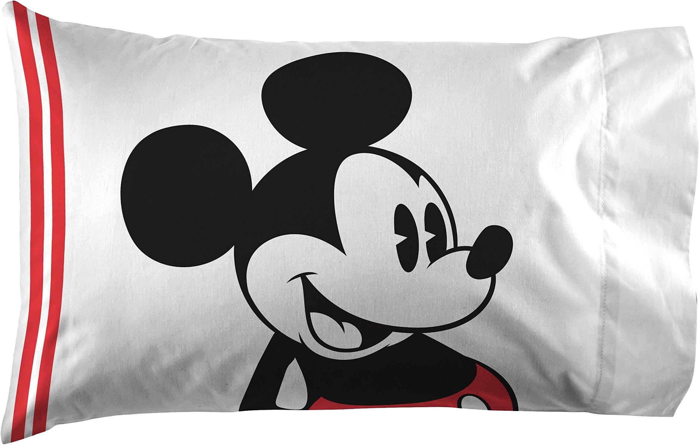 Jay Franco Mickey Mouse Jersey Classic 1 Pack Pillowcase - Double-Sided Kids Super Soft Bedding (Official Product)