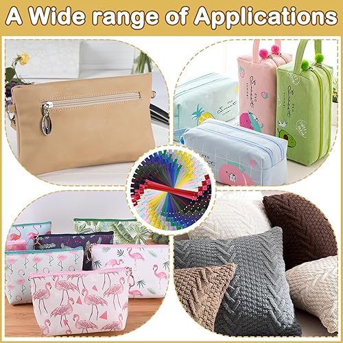 Miniatura 5 de Cremalleras, DOITEM 72 piezas de cremalleras para coser de 8 pulgadas, 12 pulgadas, 16 pulgadas, multicolor, cremallera de bobina de nailon