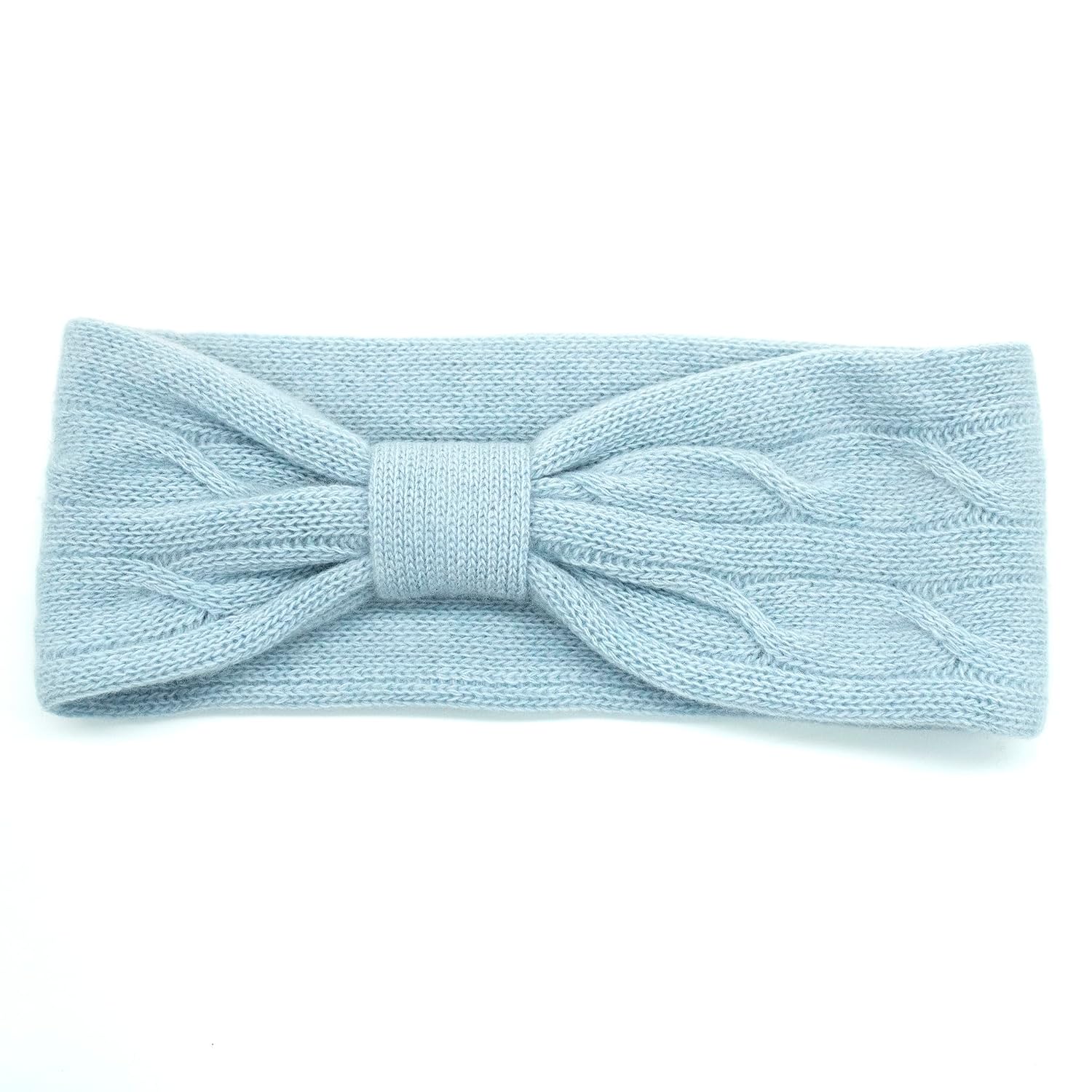 portolano 100% Cashmere Headband in Cable Design and Knot