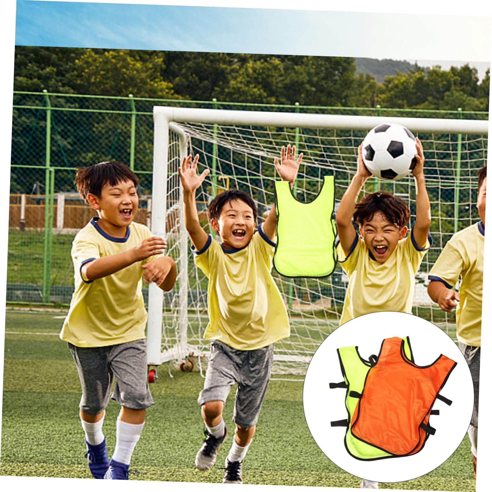 TOYANDONA 12 Stück Polyester Fußball Trainingsleibchen Waschbare und Formschlüssige Trainingswesten für Fußball Fest Deko und Team Training