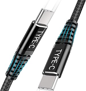 USB C to USB C Charger Cable 1M 2 Pack [3A/20V 60W],Fast Charging Type C to Type C Charger Lead for Samsung Galaxy S23 Ultra S22 S21 S20,MacBook Air/Pro,iPad Pro 2021/Air 5,iPad Mini 6