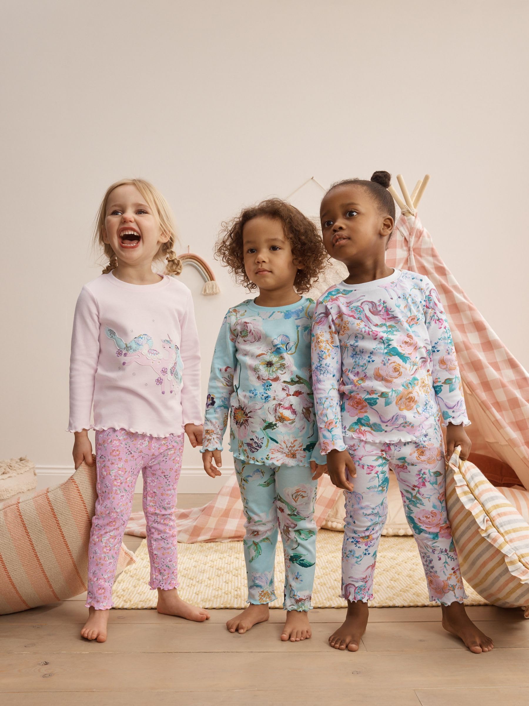 NEXT Mädchen 3er-Pack Kuschel-Pyjamas
