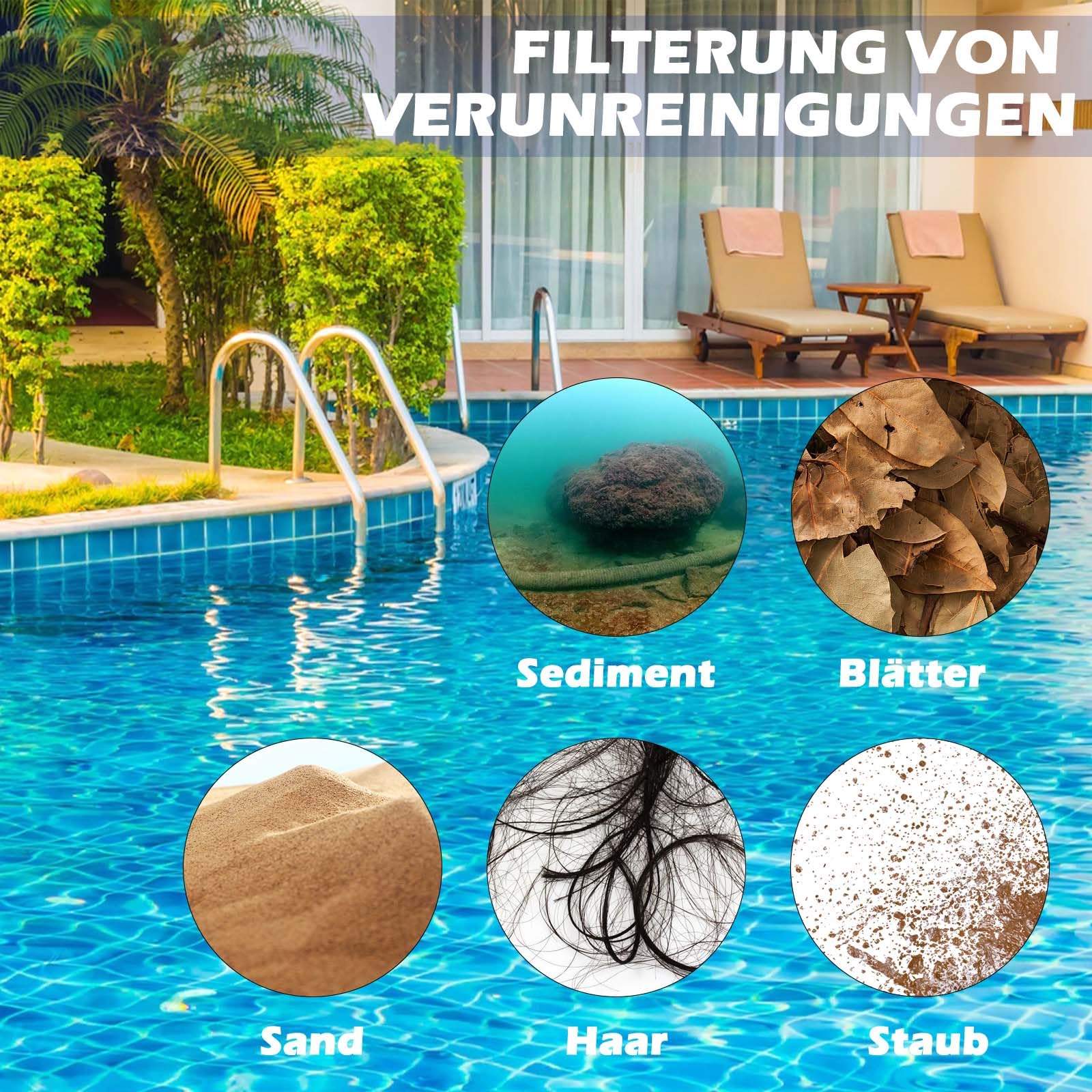 Lot de 8 cartouches filtrantes de rechange pour piscine Best-Way Taille III -580123 - Filtre de rechange pour piscines gonflables, sous-marins chauds et spa