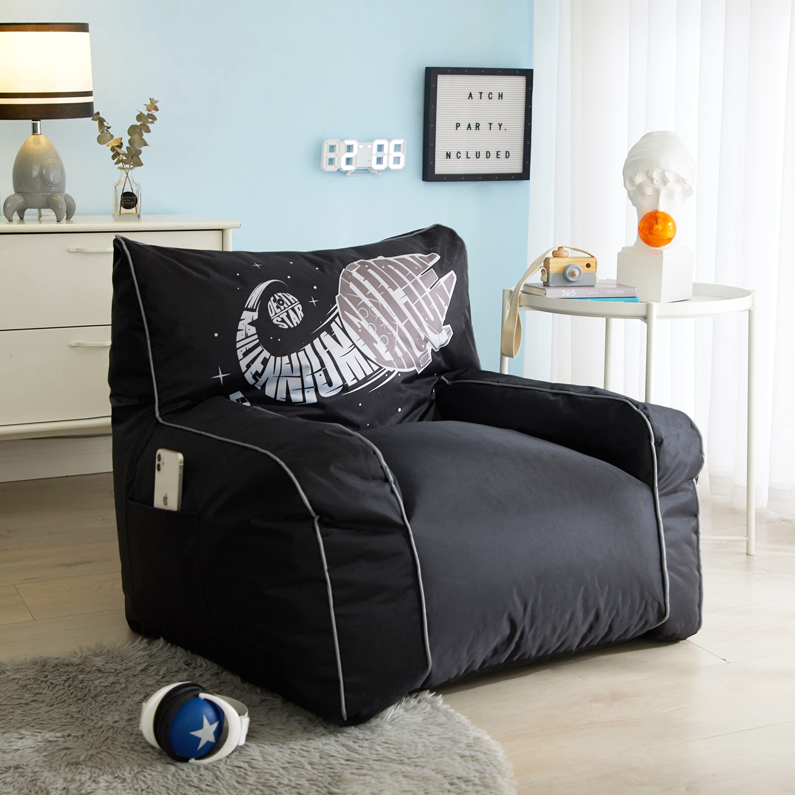 Amazon.com: Lucas Star Wars Oversized Gaming Bean Bag Chair with Side  Pocket : Everything Else