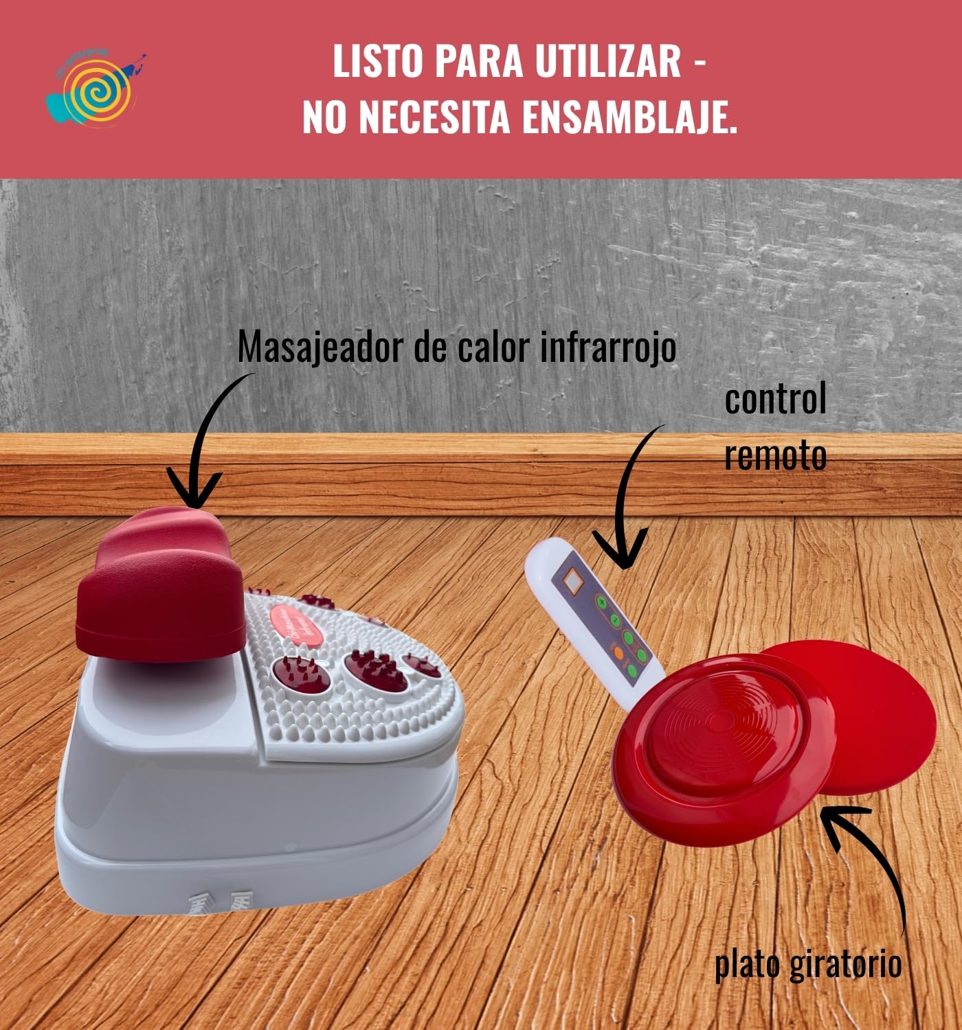 CHI-ENTERPRISE - Dispositivo de masaje Chi infrarrojo Vitalstar | relajante 10 niveles | Masaje por infrarrojos con zona reflejo de pies | Máquina Chi revitalizante con temporizador, mando a distancia